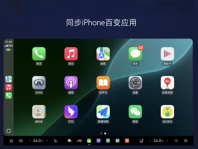 即将上线Coffee OS 支持手机无线瞬连不朽情缘平台推荐长城汽车宣布CarPlay(图4)
